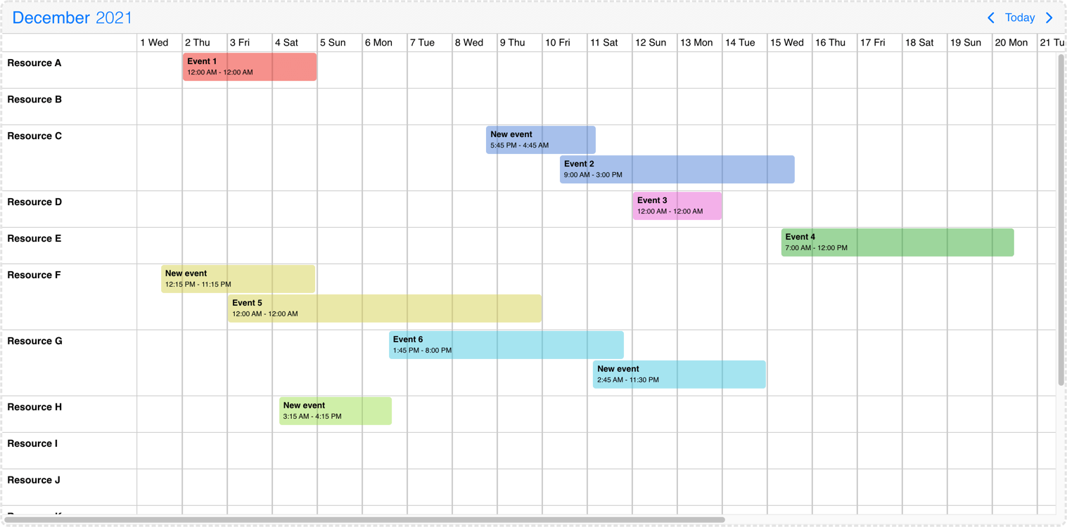 Desktop timeline view
